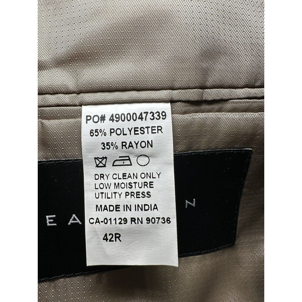 Sean John Men's Classic-Fit Brown/Tan Suit Separate Jacket-42R - Picture 7 of 8